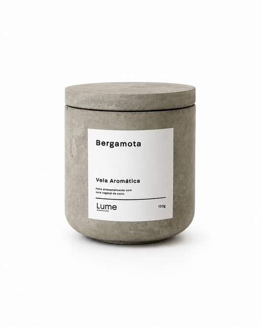 Vela Aromática de Concreto - Bergamota