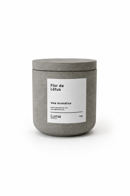 Vela Aromática de Concreto - Flor de Lótus