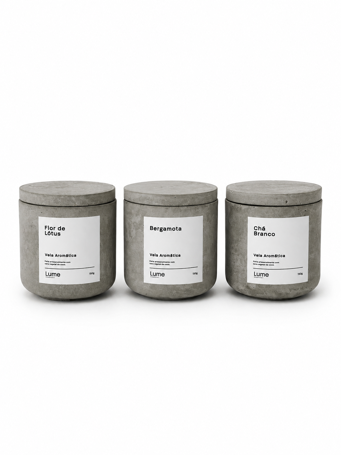 Kit Tri - Vela Aromática de Concreto